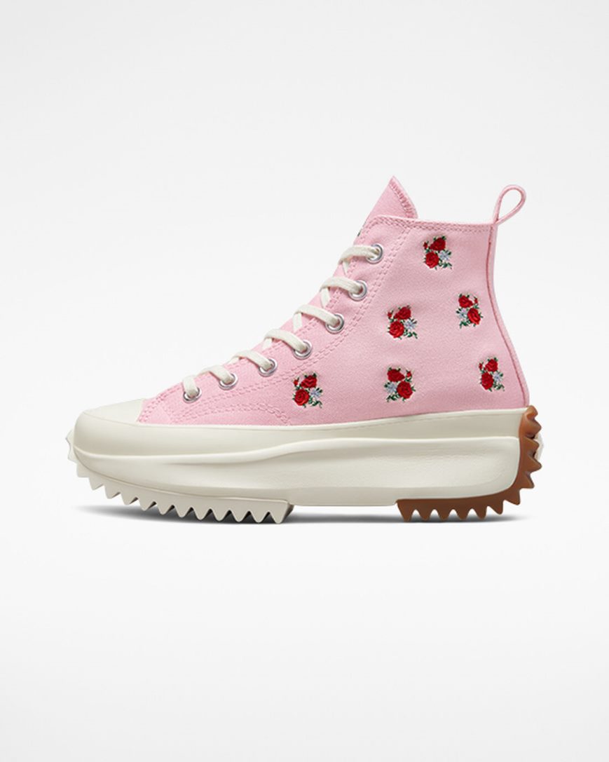 Topanky Na Platforme Converse Run Star Hike Embroidered Floral Vysoke Damske Oranžové Ruzove Červené | SK OLHCD5